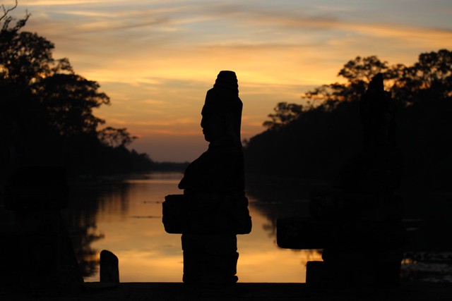 Buddha Sunset Silhouette