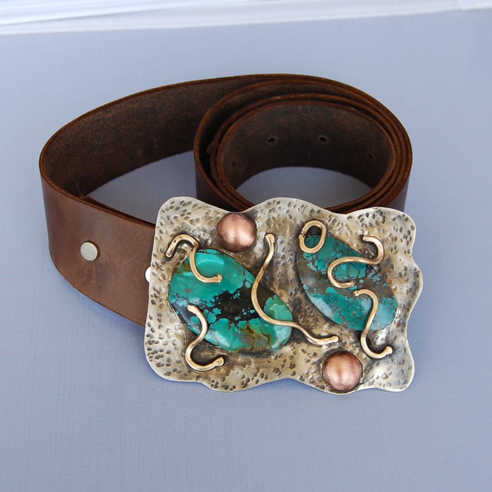 Organic Buckle #2 | Custom belt buckle-nickel silver, copper… | Flickr