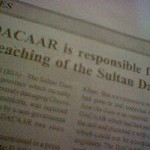 DACAAR is responsible for breaching of the Sultan Dam