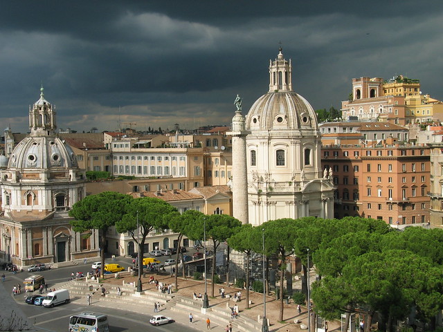 Rome stormy sky