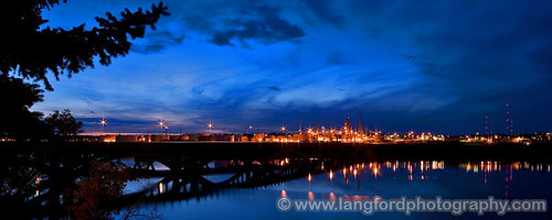 Great Falls Refinery at Sunset by jlangford92, The last of the days light illuminate the sky above the Great Falls Refinery in Great Falls Montana.