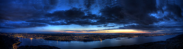 Dalsnuten panorama - after sunset