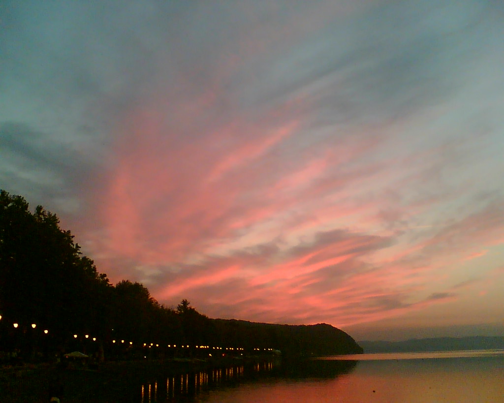 tramonto sul lago di Bracciamo