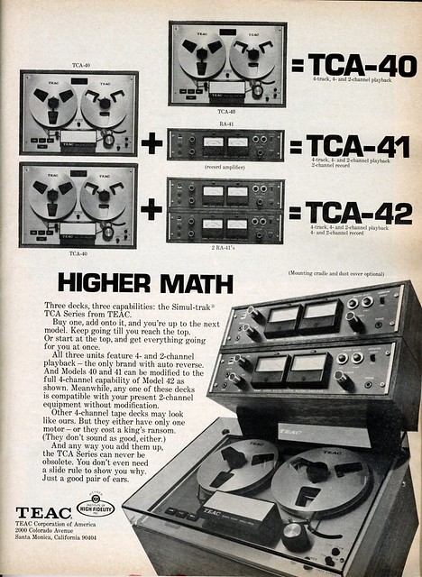 TEAC TCA-40 Reel To Reel Recorder 1971
