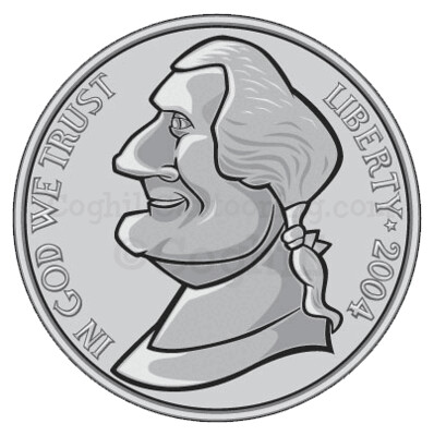 Cartoon Coin Illustration (Nickel) | Vector cartoon art of a… | Flickr