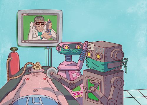 dr. robot | my illustration on a spread in the weekly newspa… | Flickr