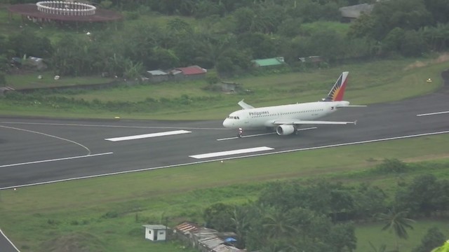 PAL takeoff at Legazpi Airport viewed from Lignon Hill