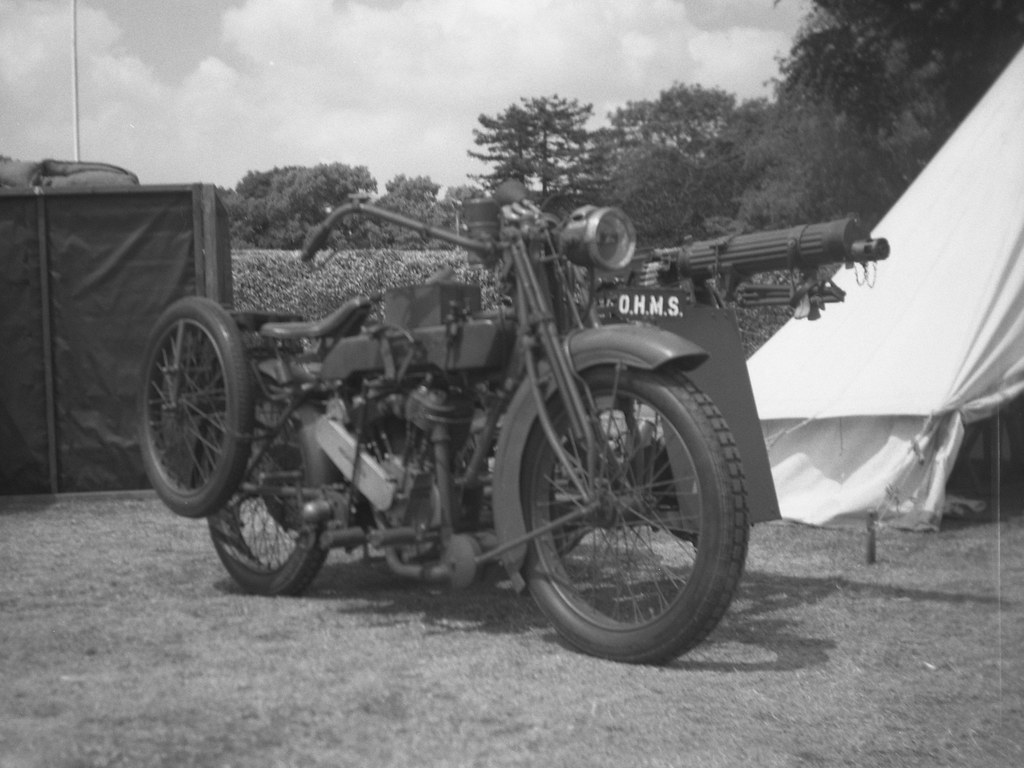 1916 Matchless Motorcycle and Vickers Machine Gun Sidecar Combination