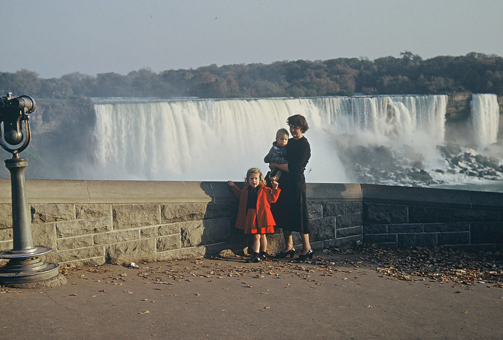 Jan, Mom and me at Niagara Falls, 1952