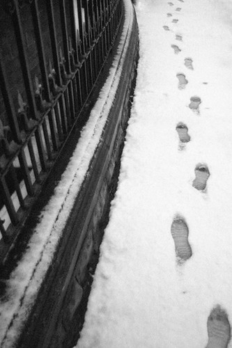 Entry into ‘Cardiff University: 125 Years’ Photo Competition Cardiff Life B&W-Footsteps-Cardiff