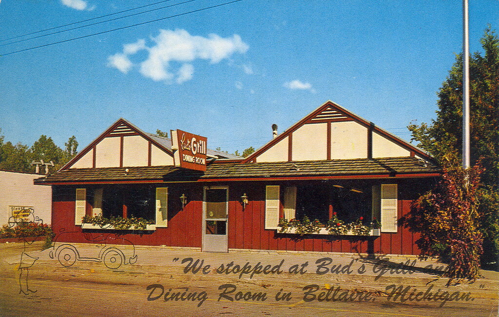 Antrim Bellaire MI Roadside Buds Grill and Dining Room Geo Happy Card