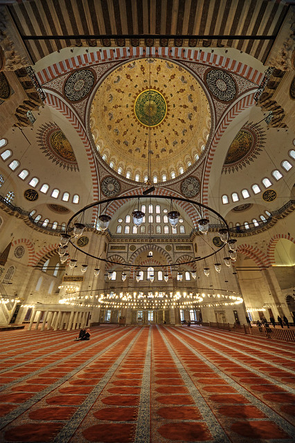 Mosque interior, Istanbul, Turkey