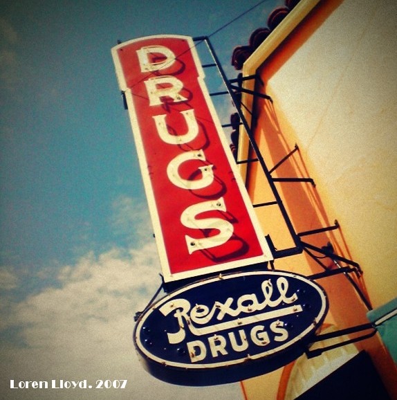 Classic Rexall Drugs neon sign - Kensington, CA