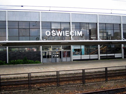 geotagged poland polska trainstation kraków cracow auschwitz oświęcim