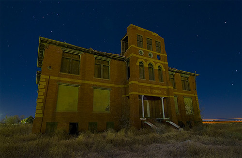 school abandoned night town high texas ghost schoolhouse toyah