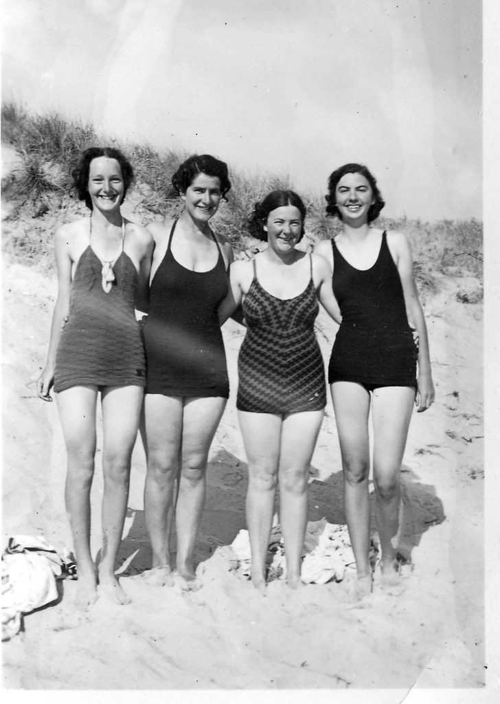 1940's Swimsuits | 159 Freyar Marshall (3rd left) | NZGandG | Flickr