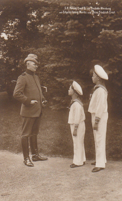 Herzog Ernst II. von Sachsen-Altenburg mit seinen Söhnen, Duke of Saxe-Altenburg with his sons