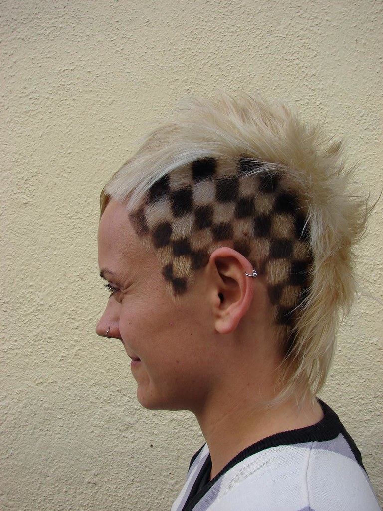 hair color black and white chess pattern | tania, hairdesign… | Flickr