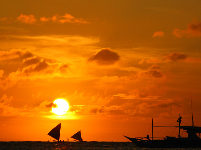 Sunset Sailing Silhouettes
