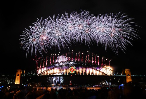 Sydney 2008 New Year Fireworks 1 by silverlily