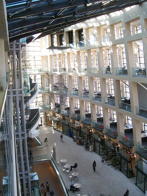 Atrium of the Downtown Salt Lake Library in Salt Lake City, Utah