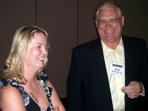 Rebecca Muncy laughing at one of Bob Pollack's stories :-)