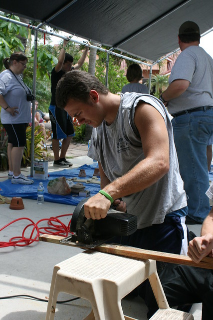 Ryan, age 20, Eagle Scout helping out.