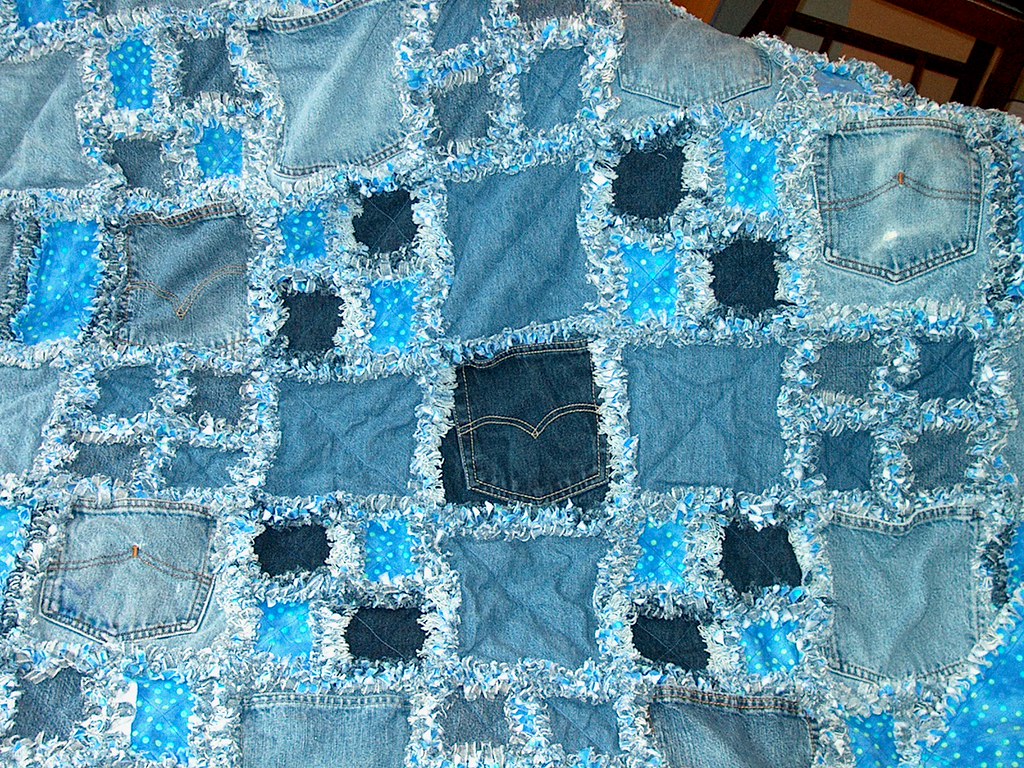 Jean Rag Quilt Close-up | twolittlemagpies | Flickr