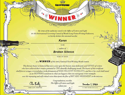 NaNoWriMo Winner! | by Write From Karen