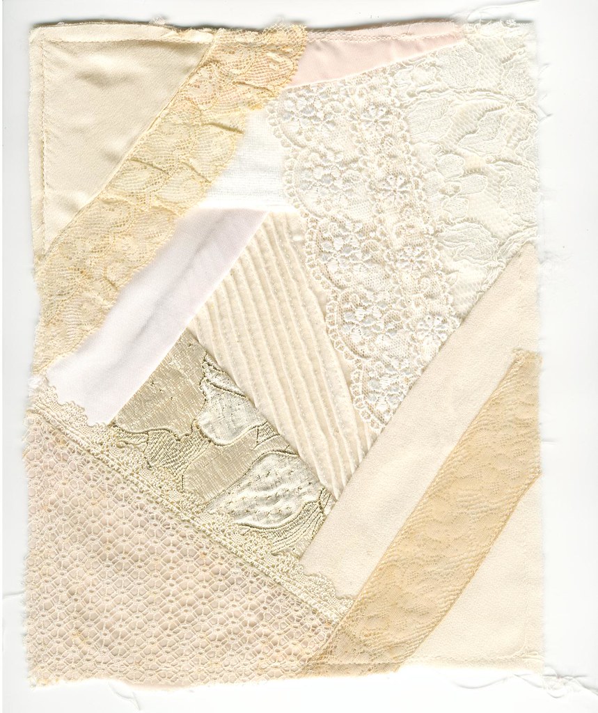 Cream quilt block 001 | First block for a cream on cream cra… | Flickr