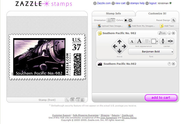 Create your own US Postage Stamps