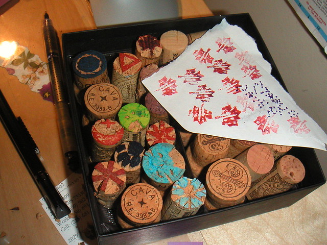 Box of cork stamps coming along