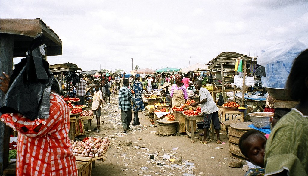 Ghana Market between Accra and Cape Coast