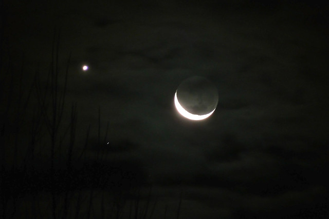 Crescent Moon with Venus 8 Aug 05