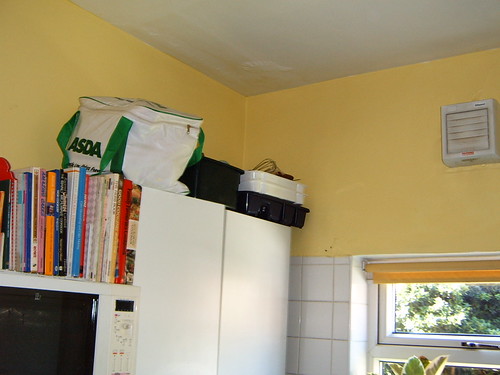 springcleaning the kitchen before - above the plastics cupboard | by roobarbs