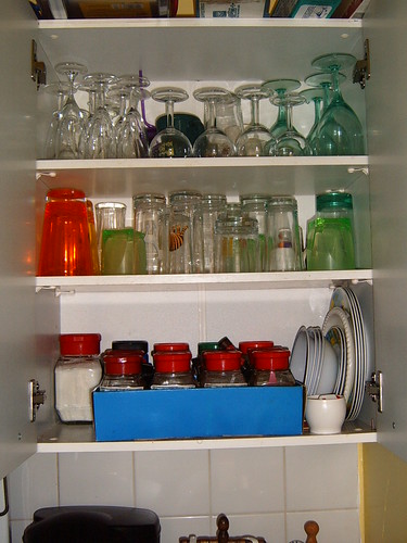 springcleaning the kitchen before - drinks cupboard | by roobarbs