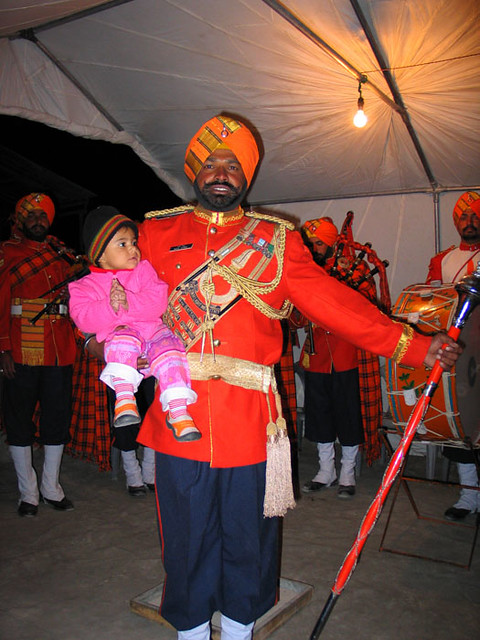 Sukhi-with Army band at Leh,India