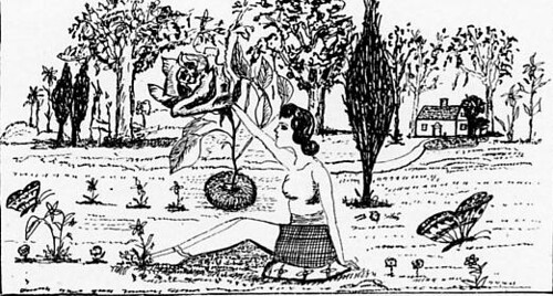 Mary Belle de Vargas sketch: Garden Maid