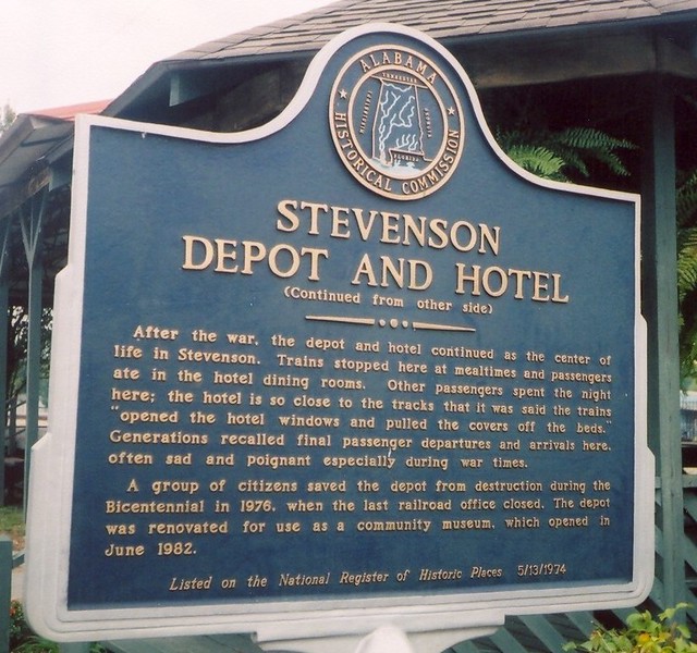 Historic Depot and Hotel sign (back)