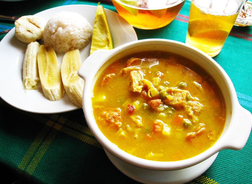 Mondongo | Beef tripe and vegetable stew served with rice, p… | Flickr