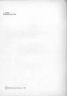 Tiráž (1. vydání, Karl-Marx-Stadt 1982)