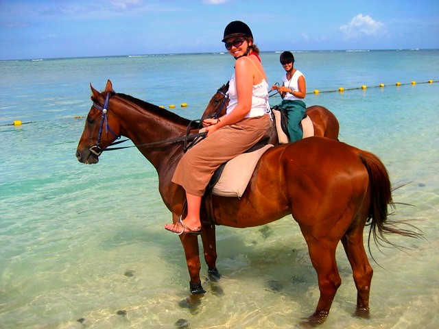 Horse-riding at Flic en Flac
