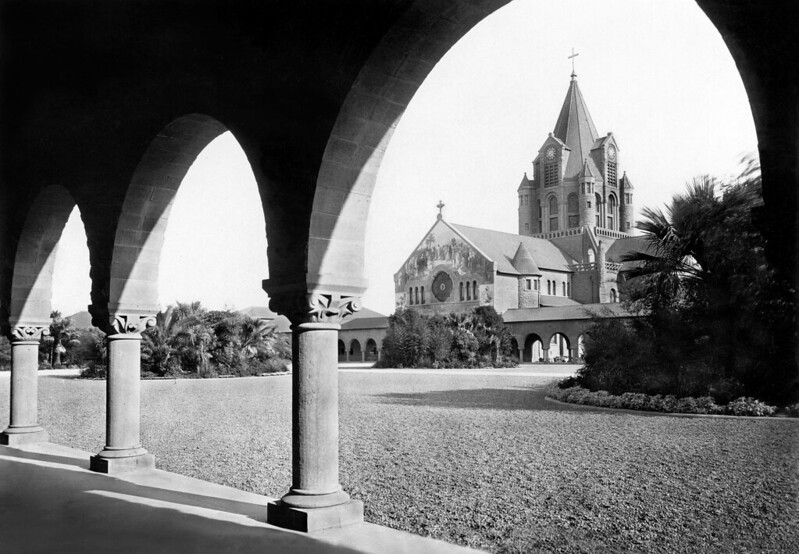 Santa Clara County: Stanford Memorial Church from Quadrangle, 1903