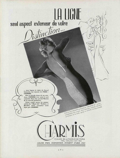30s ad : Charmis underwear, source : L'officiel magazine, n…