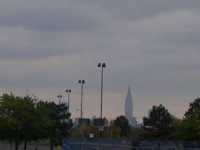 Empire State Building as seen from Giants Stadium parking lot