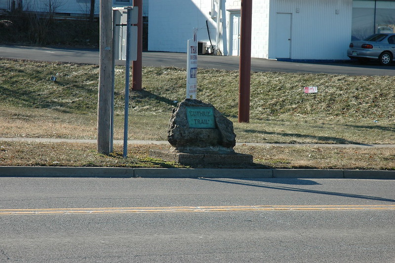 This marker in North Vernon, Indiana, for the 