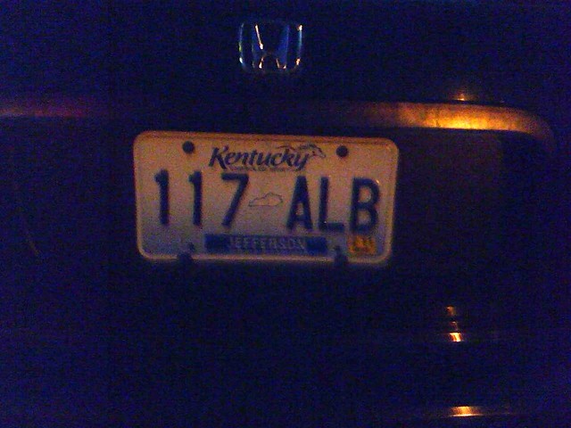 License plate found by my friend Andy in Kentucky
