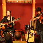 Mon, 16/05/2011 - 8:36pm - Sarah Jarosz and her band at The Living Room in New York City, for an audience of WFUV Marquee Members, May 16, 2011. Host/interview by John Platt. Photo by Laura Fedele