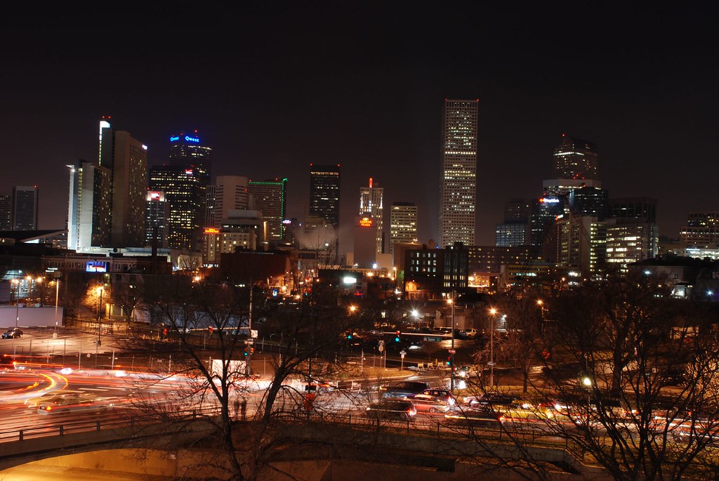 Denver Skyline at Night by AaronWright