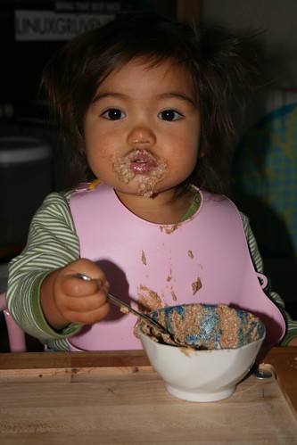 1 Girl, 1 Bowl | Dig the morning Einstein hair (have to look… | Flickr